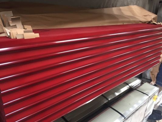 comprar Folha de telhado corrugada pré-pintada de 76 mm GI Folha corrugada com acabamento Matt online manufacture